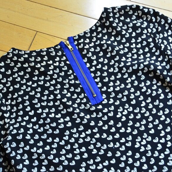 Maeve by Anthropologie Heart Print 100% Silk Top Size XS - Picture 12 of 12